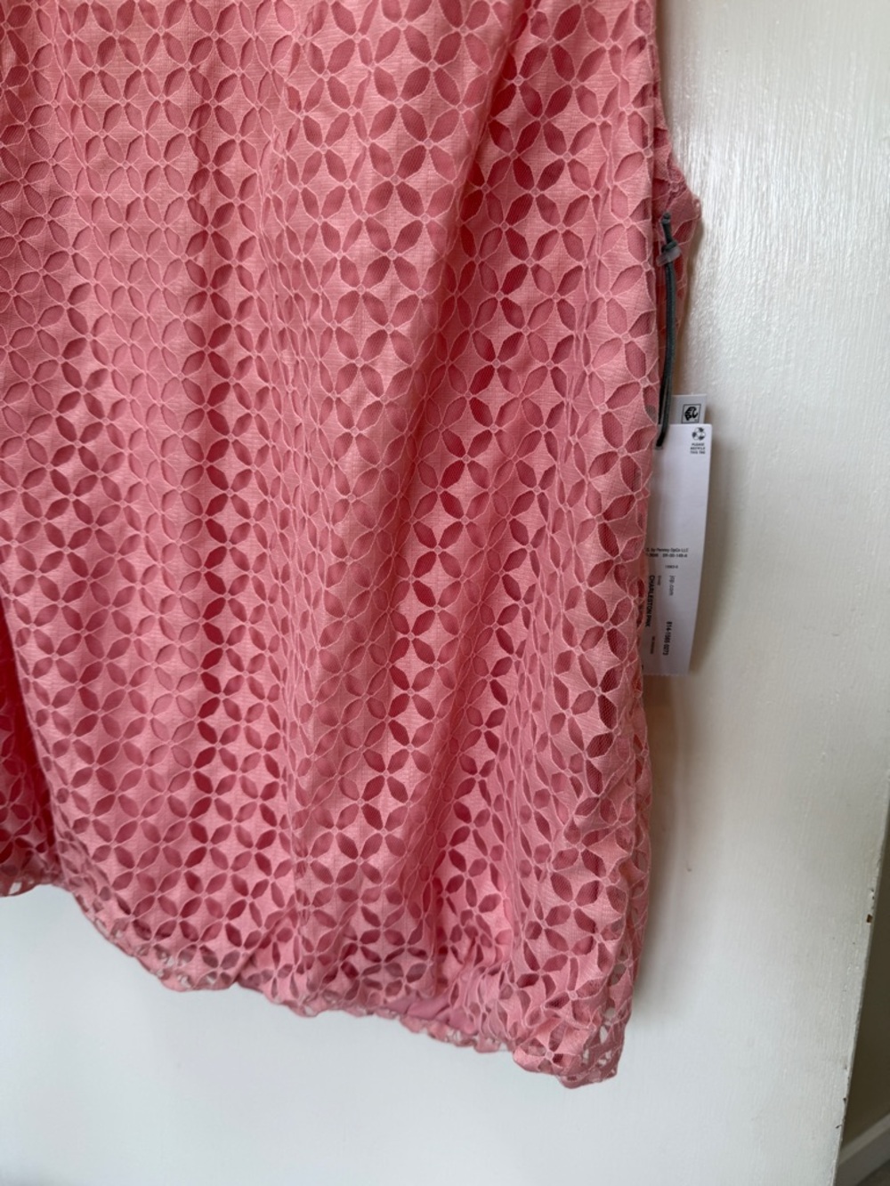 NWT Liz Claiborne Pink Lace Sleeveless Blouse Top Medium Feminine Chic - Picture 5 of 16